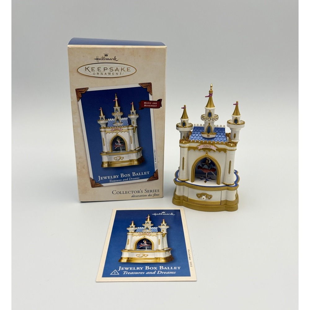 Hallmark Jewelry Box Ballet Keepsake Ornament 2002 Castle Ballerina Vintage